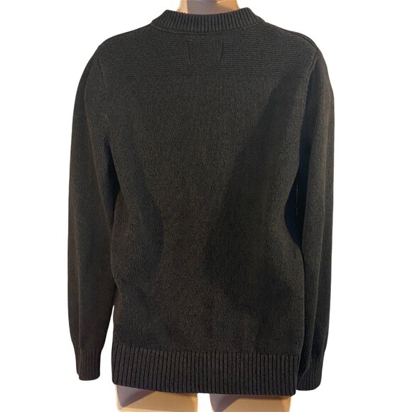 Eddie Bauer Men's Cotton Gray Pull-Over Sweater Size Large Crew Neck Long Sleeve - Picture 2 of 6